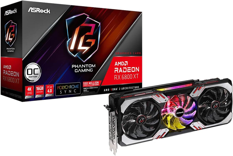 ASRock RX6800XT PGD 16GO Radeon RX 6800 XT Graphics Card — main product image