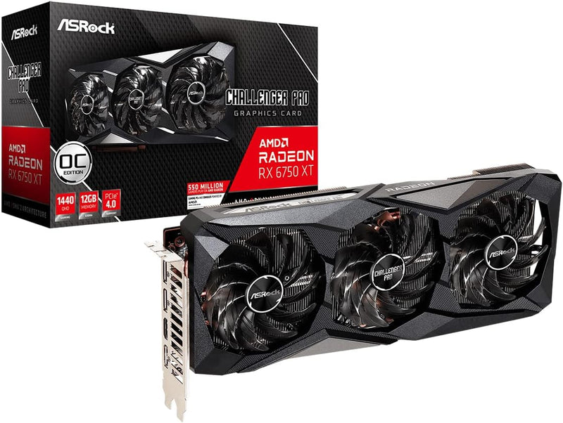 ASRock 90-GA3QZZ-00UANF Radeon RX 6750 XT Challenger Pro OC Graphics Card — main product image