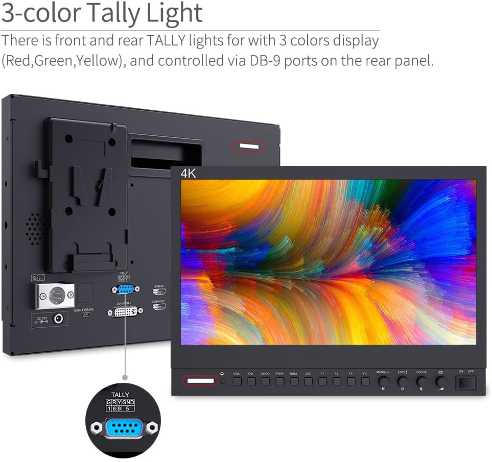 FEELWORLD 4K133-9HSD 13.3" Camera Monitor - 4K Ultra HD Broadcast