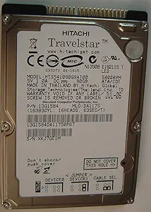Hitachi HTS541080G9AT00 80GB IDE 2.5" Hard Drive
