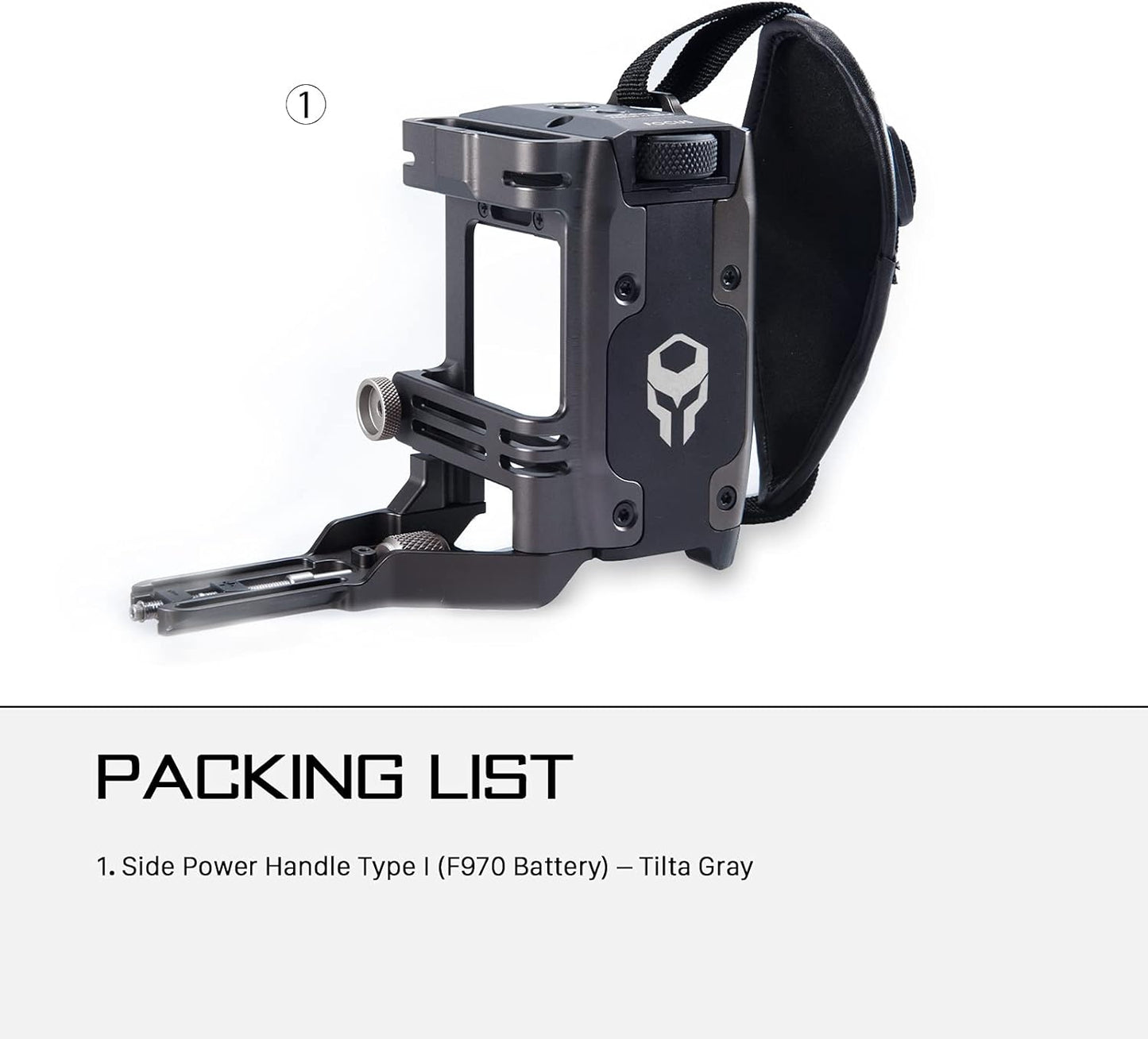 Tilta TA-SH1-97-G Side Power Handle for BMPCC Camera Cage (F970)