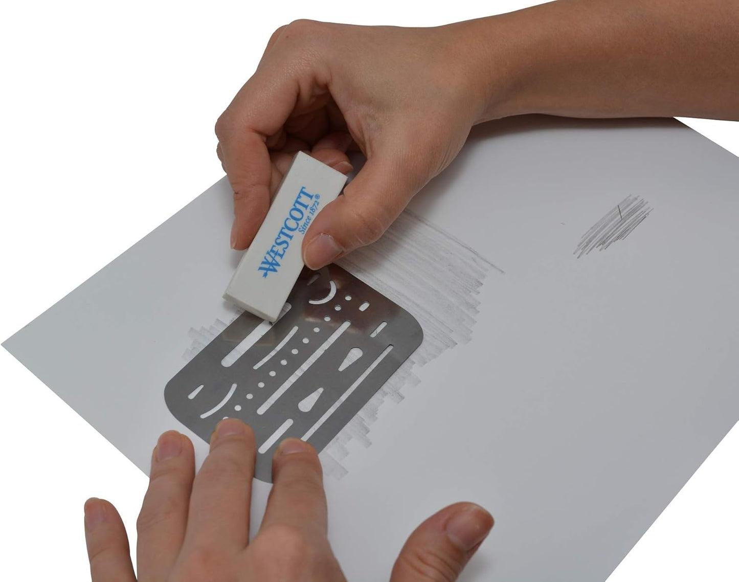 Westcott ES-1 Erasing Shield 3.5" x 2.25" Stainless Steel