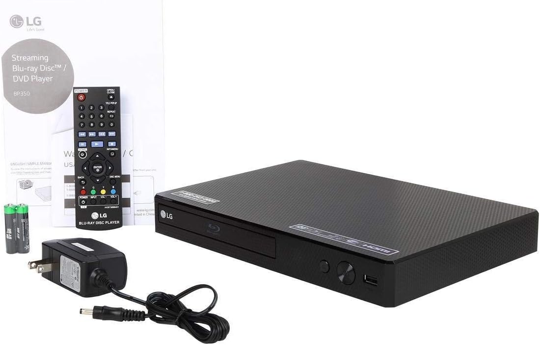 LG BP350 Blu-Ray Player Wi-Fi Black Renewed