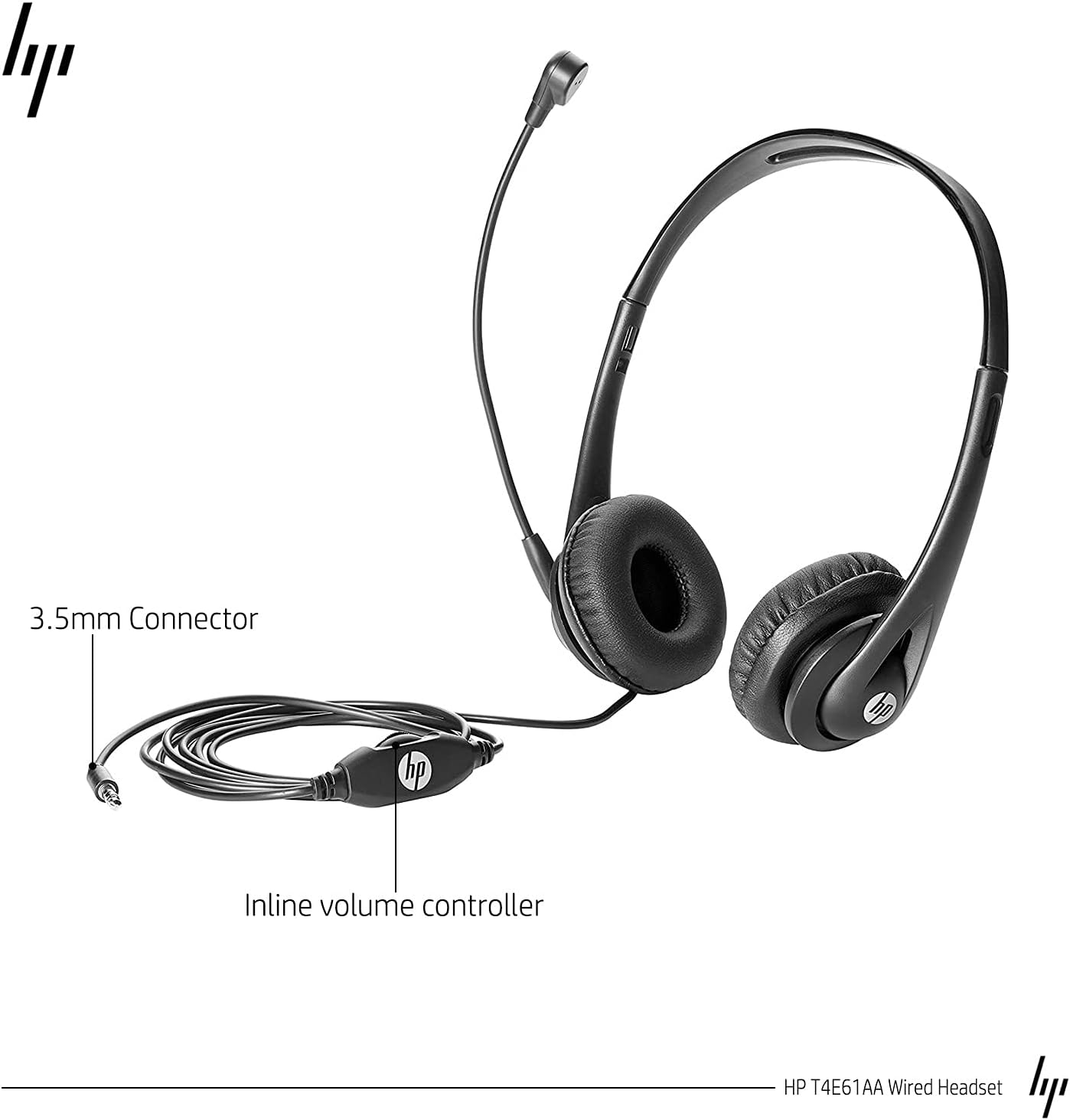 HP T1A66AA Wired Headset with Microphone 3.5mm