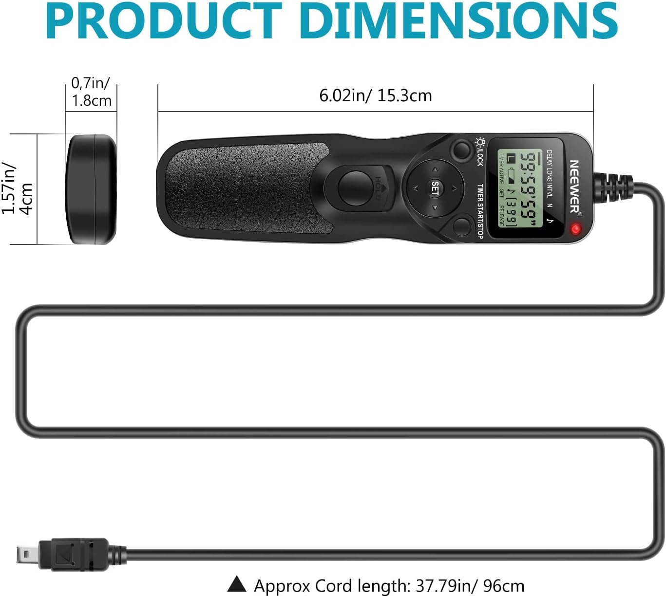 Neewer 10000349 Timer Remote Shutter Release for Nikon