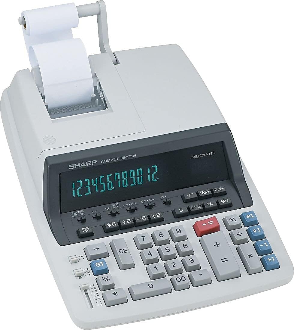 Sharp QS2770H Two-Color Printing Calculator
