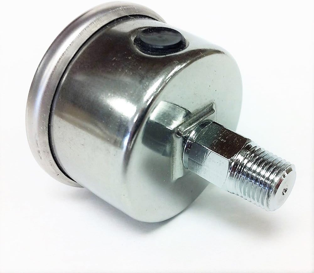 Marshall CW00100 Shock Proof Gauge - 0-100psi, White Face