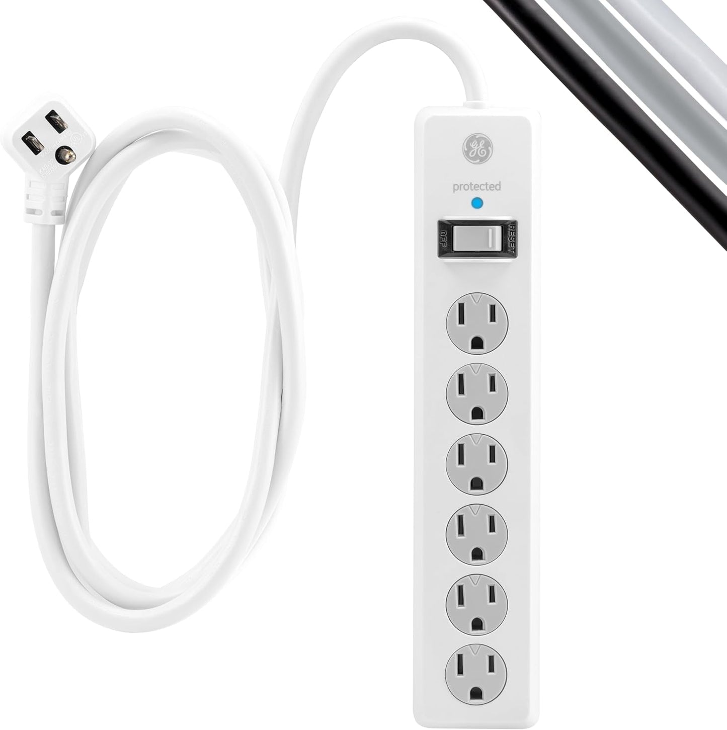 GE 50768 6-Outlet Surge Protector 15ft Cord