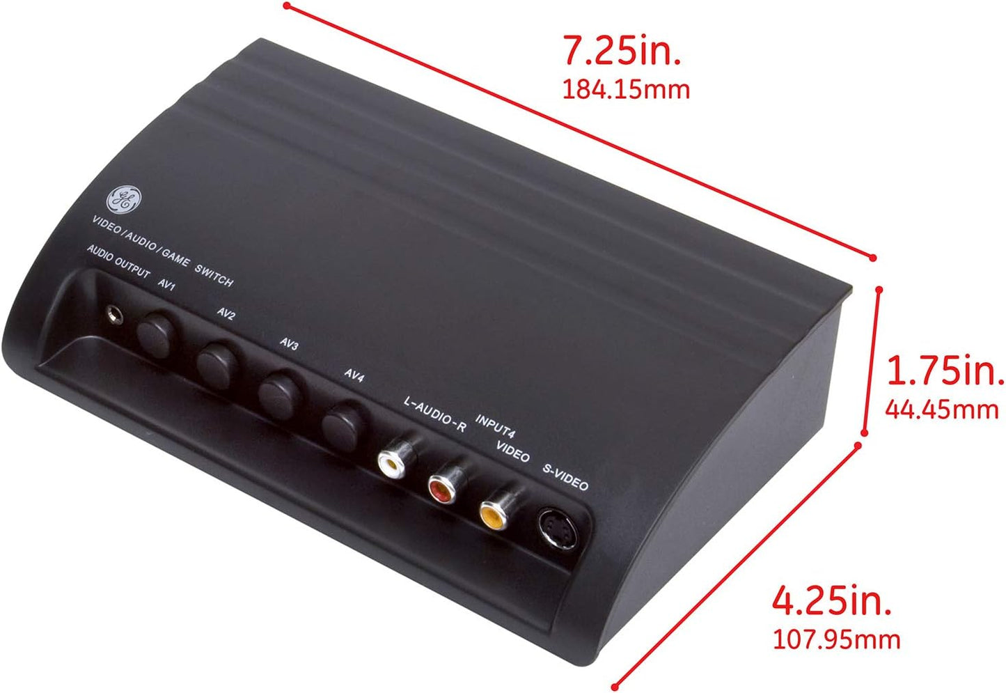 GE 38807 4-Way RCA AV Switch Splitter