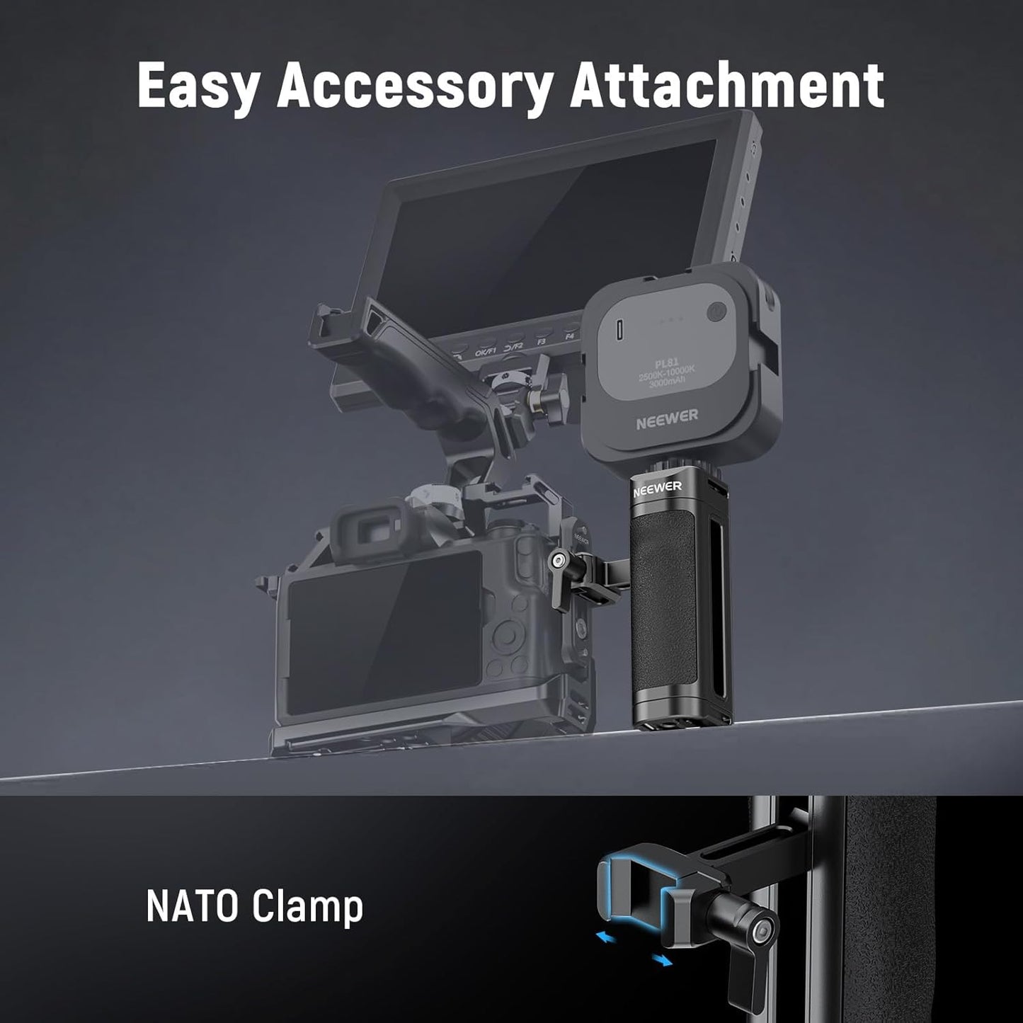 Neewer 10103729 Lightweight NATO Side Handle Cage Rig