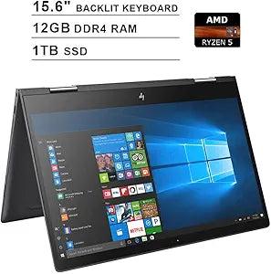HP Envy x360 2-in-1 Touchscreen Laptop Ryzen 5 12GB 1TB SSD
