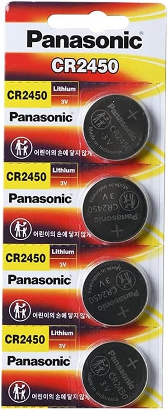 Panasonic CR2450 3V Lithium Coin Battery 4-Pack