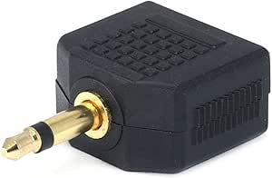 Monoprice 107203 3.5mm Mono Plug to 2x3.5mm Stereo Jack Splitter