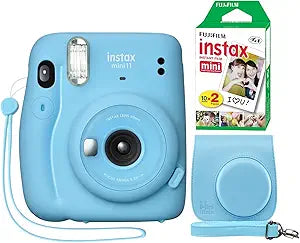 Fujifilm Instax Mini 11 Sky Blue Instant Camera Bundle