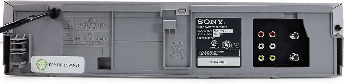 Sony SLV-N750-cr Full Chassis 4-Head Hi-Fi VCR (Renewed)