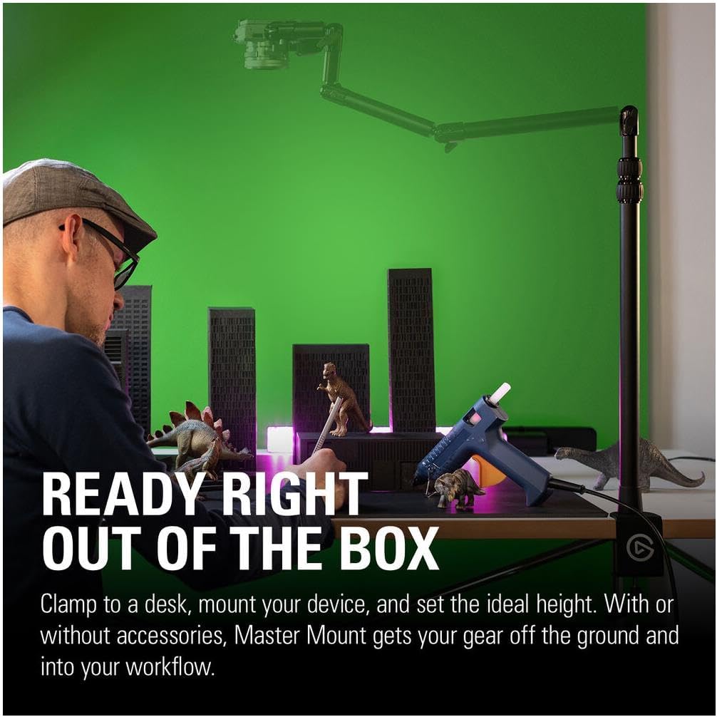 Elgato 10AAB9901 Master Mount L Desk Clamp Pole