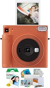 Fujifilm Instax Square SQ1 Orange Camera + Film Bundle