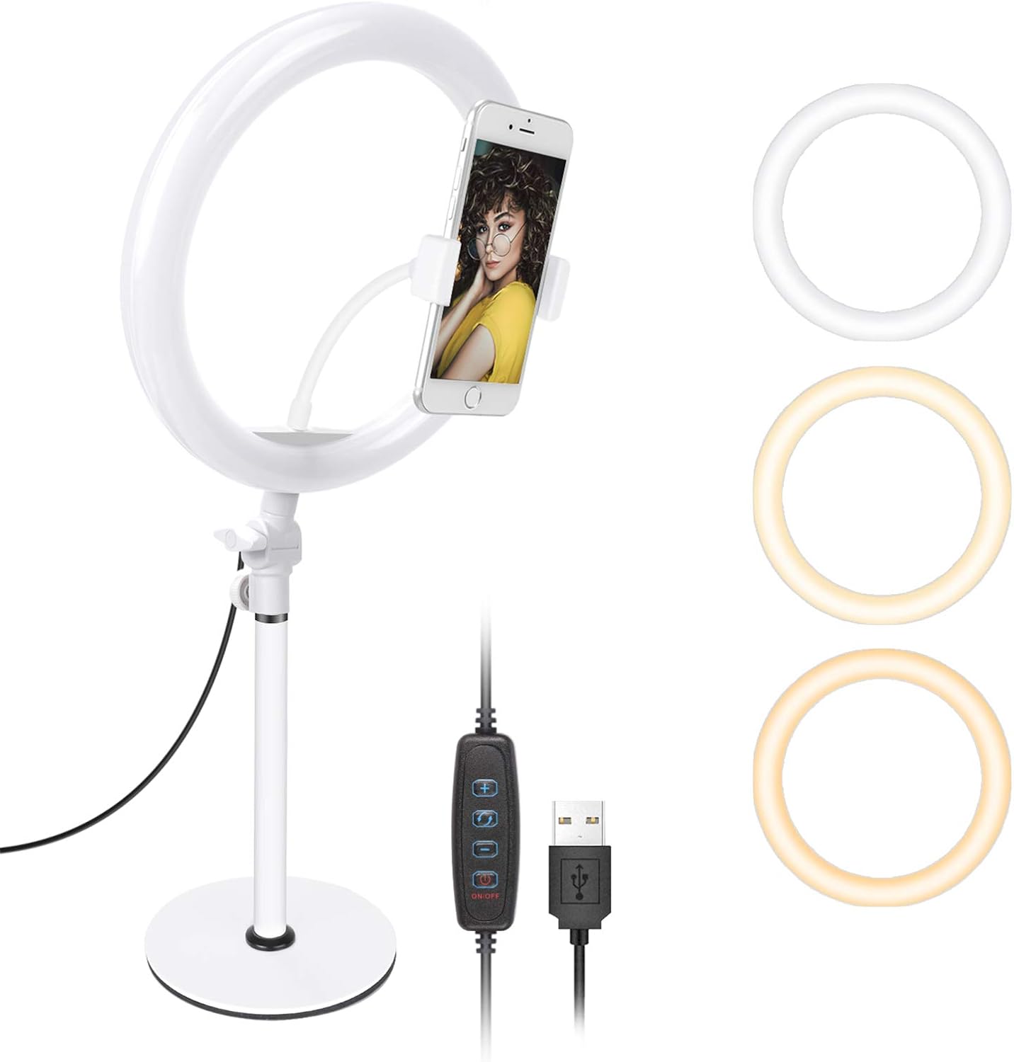 Neewer 10095097 Laptop Selfie Ring Light with Stand