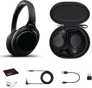 Sony 1000xm4b Wireless Noise Canceling Headphones Black Bundle