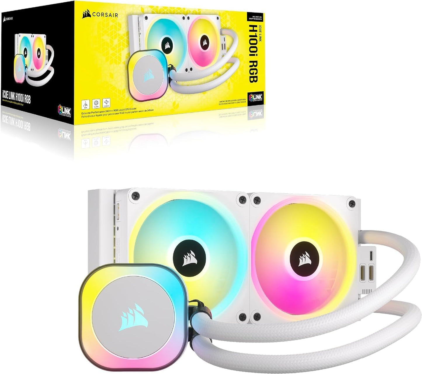 Corsair CW-9061005-WW iCUE Link H100i RGB Liquid Cooler