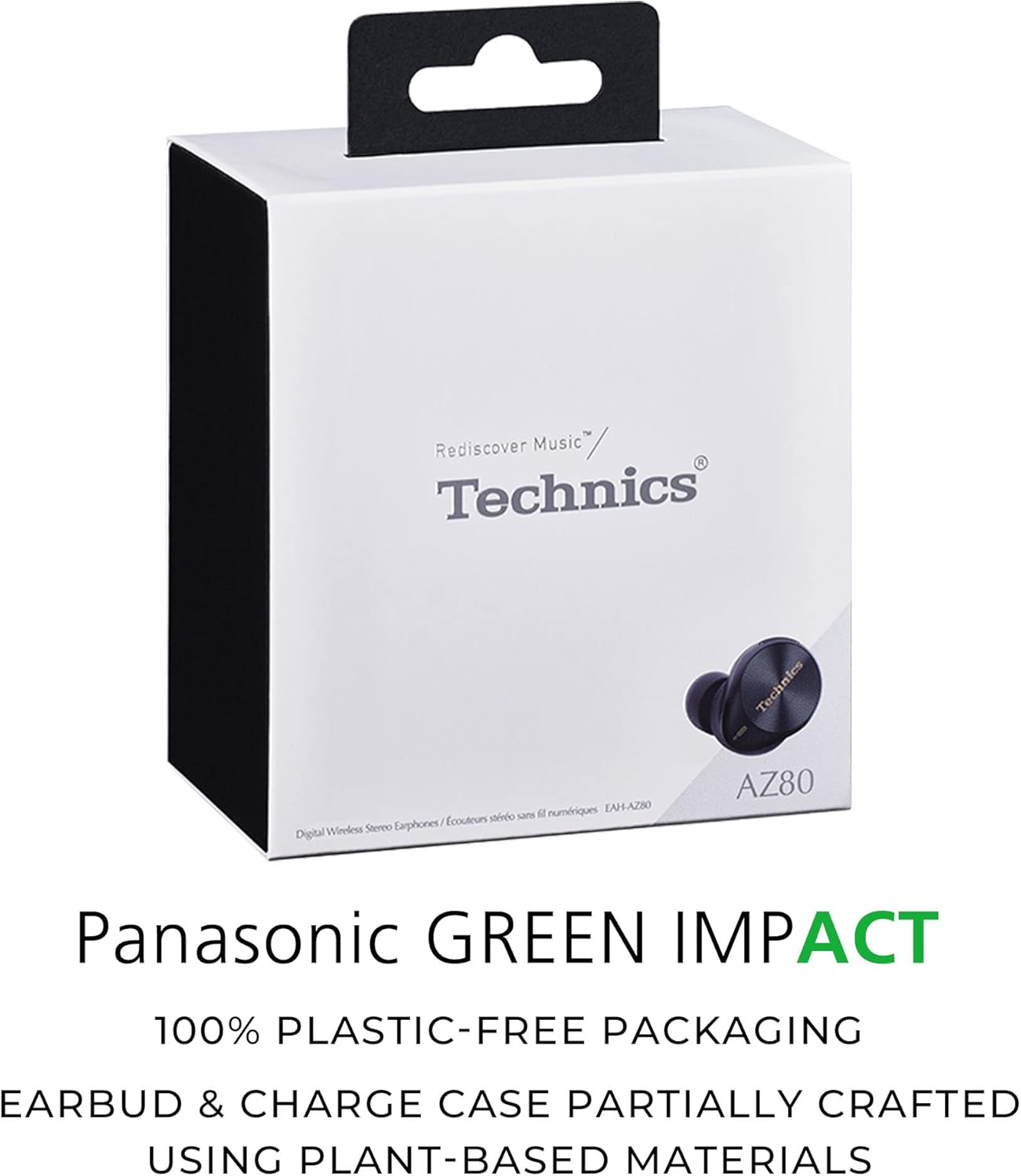 Technics EAH–AZ80-K Noise Cancelling True Wireless Earbuds - Black