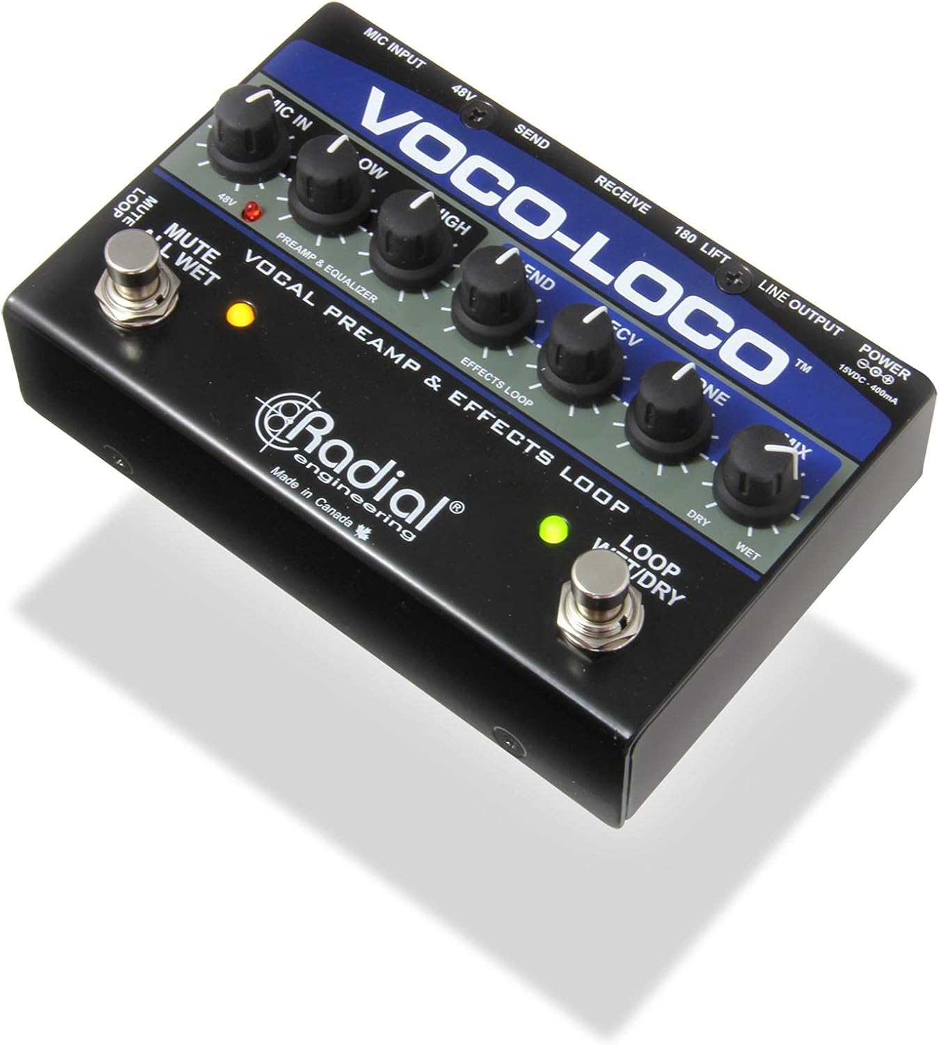 Radial Engineering R800 1425 00 Voco Loco Mic Effects