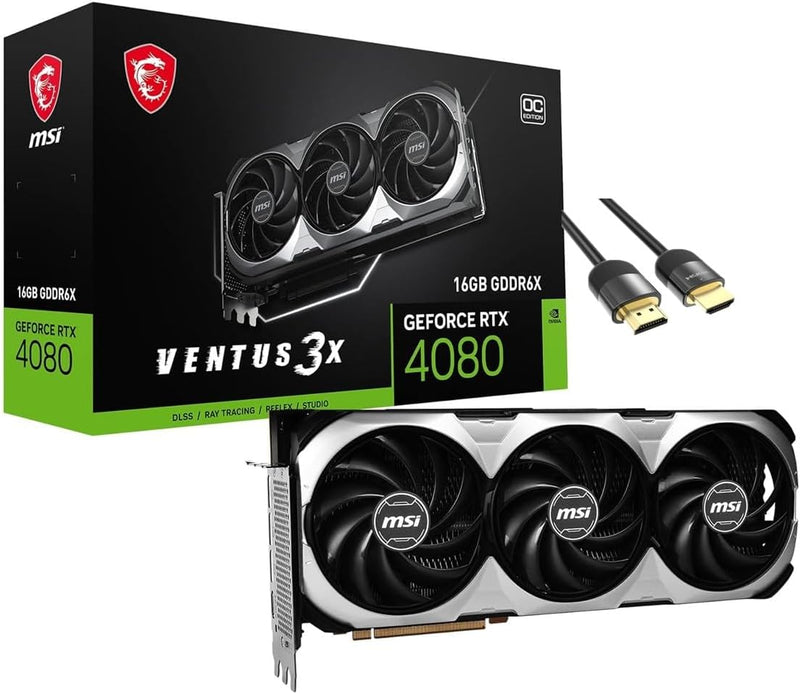 MSI Ventus 3X OC RTX 4080 16GB GDDR6X Graphics Card — main product image