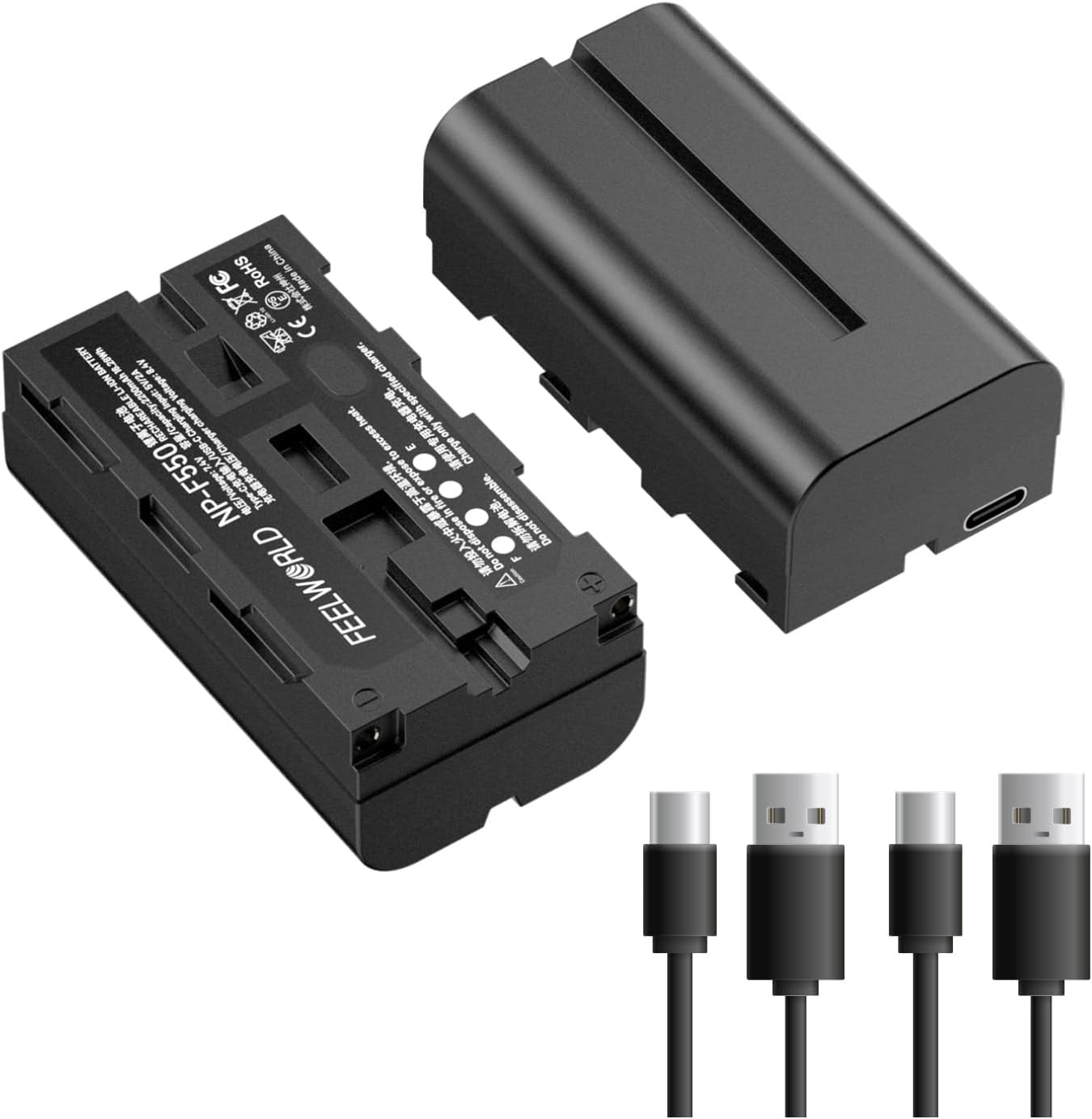 FEELWORLD AA-ANP55-OF-EU NP-F550 Battery USB-C Rechargeable