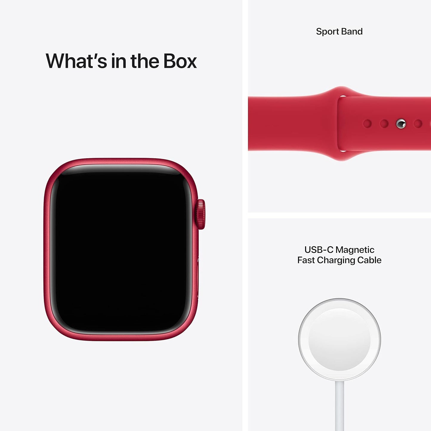 Apple Series 7 Watch (GPS, 45mm) Red Aluminum (Renewed)