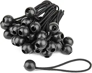 Kupo KG090811 6-inch Heavy Duty Black Ball Bungees 50-Pack