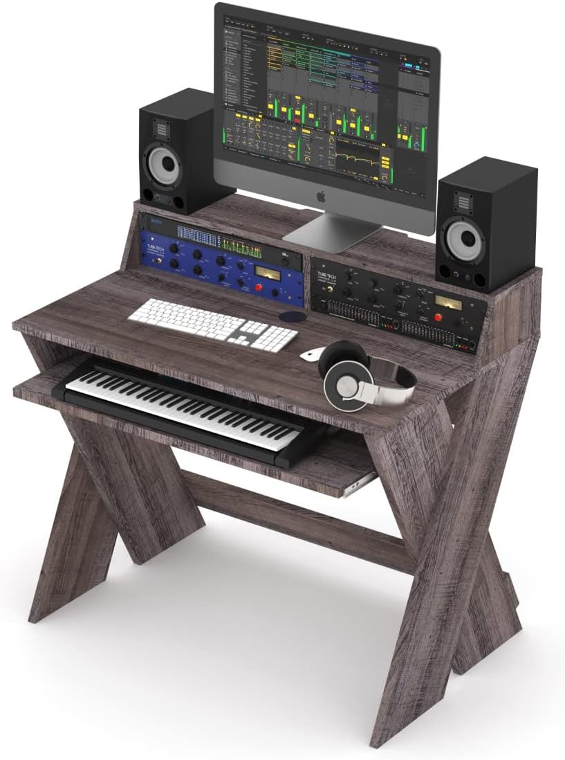 Glorious AMS-SOUND-DESK-COM-WAL Compact Studio Desk Walnut