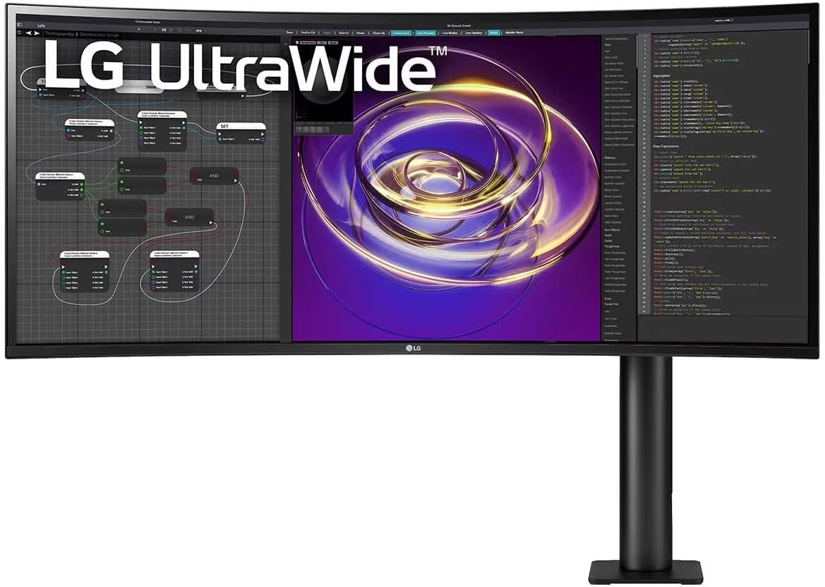 LG 34BP88CN-B 34-Inch QHD UltraWide Curved Ergo Monitor