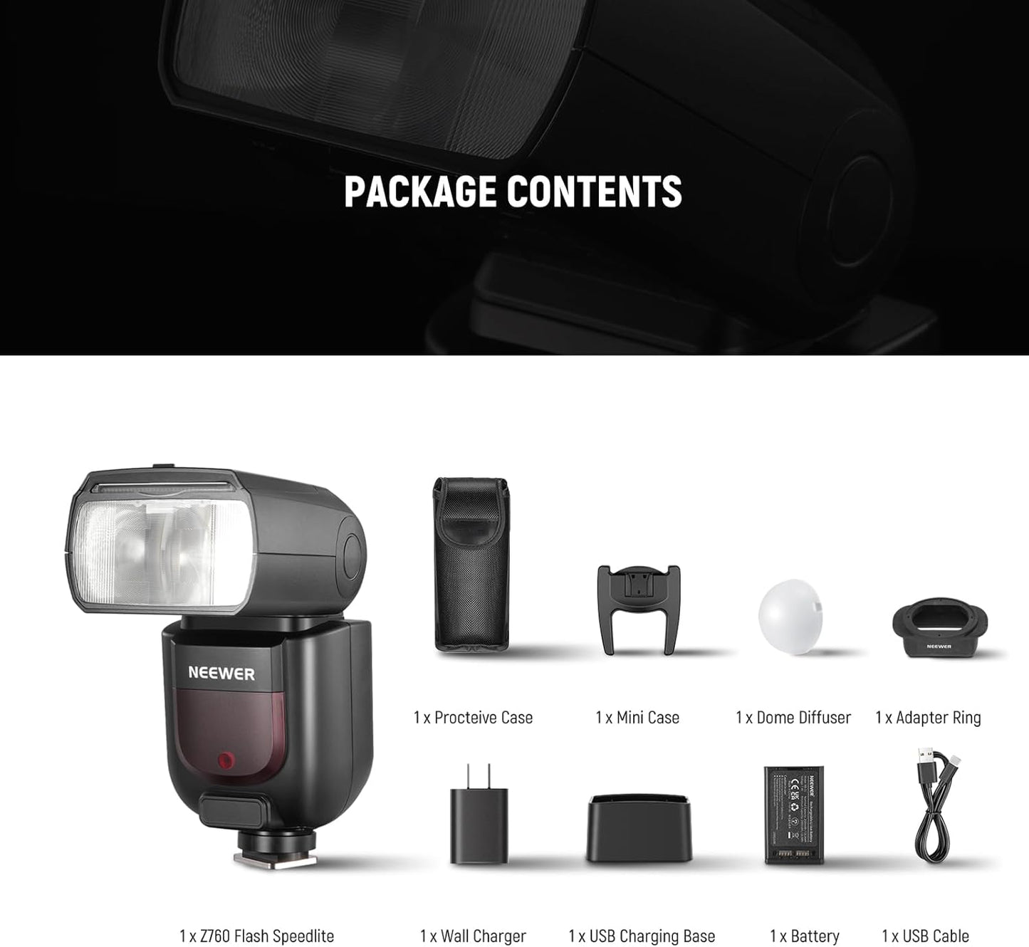 Neewer Z760-C TTL Speedlite Flash Kit Canon