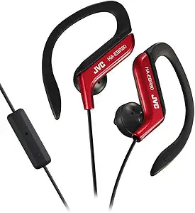 JVC HAEBR80R Red Sports Clip Headphones — main product image