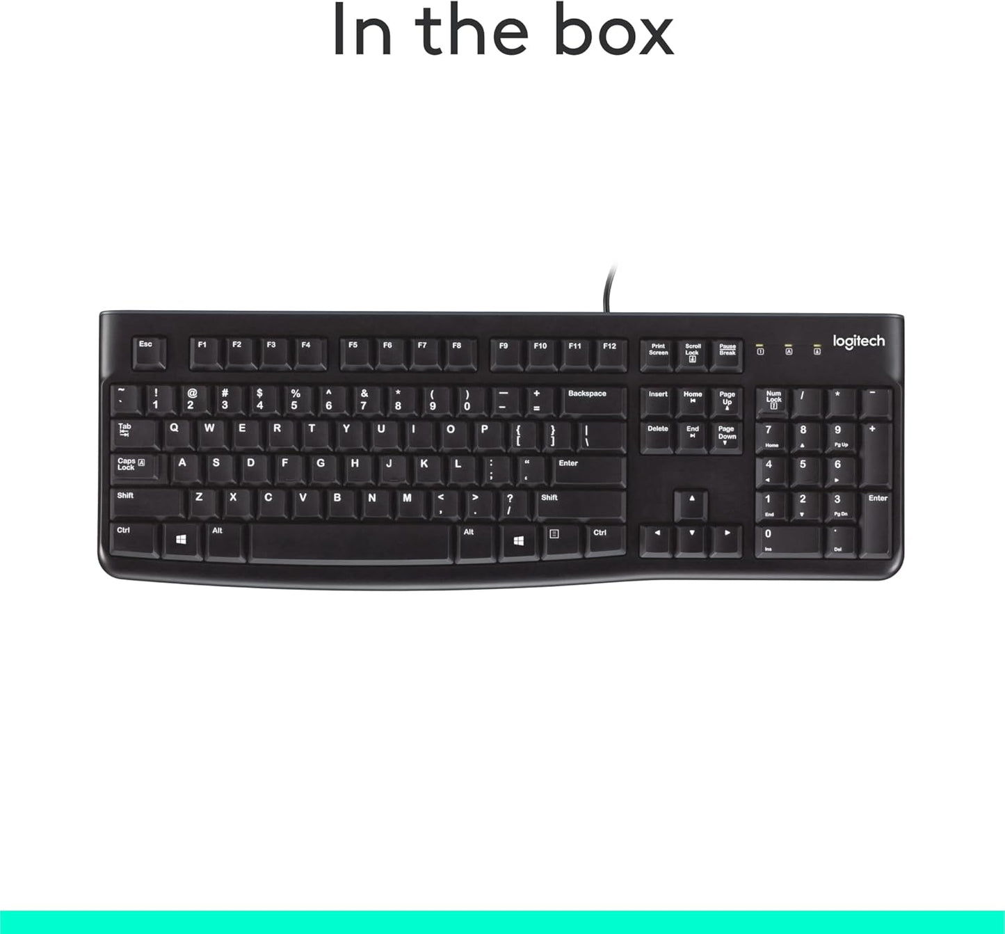 Logitech 920-002478 K120 Wired Keyboard - Black