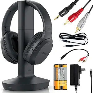 Sony WHRF400R Wireless TV Headphones with NeeGo RCA Adapter