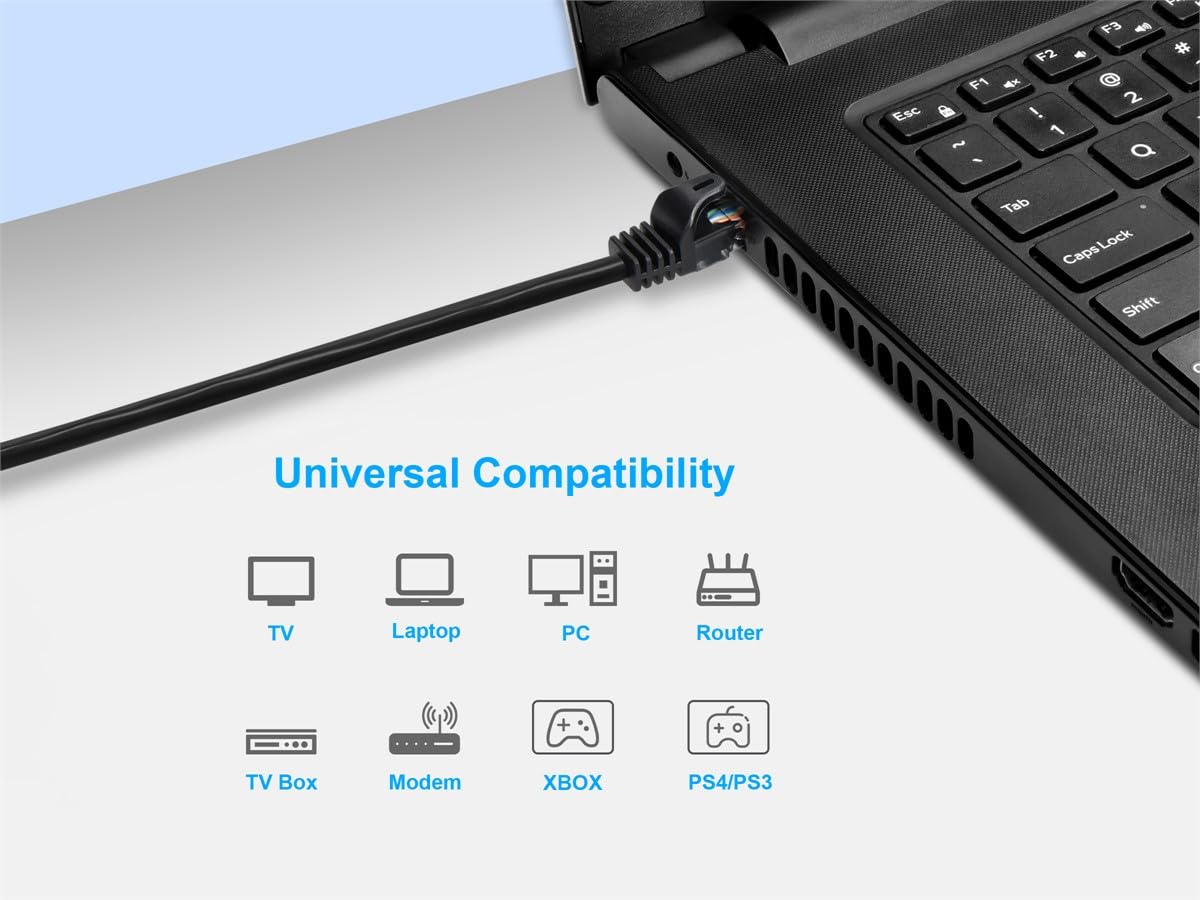 Monoprice 111235 Cat5e 10ft Black Ethernet Cable