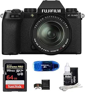 Fujifilm X-S10 Mirrorless Camera 18-55mm Lens Bundle