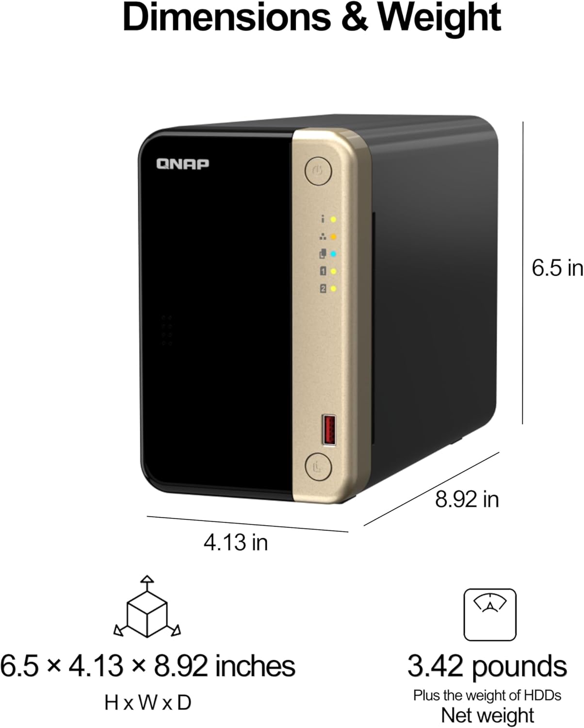 QNAP TS-262-4G-US 2-Bay NAS 4TB WD Red RAID