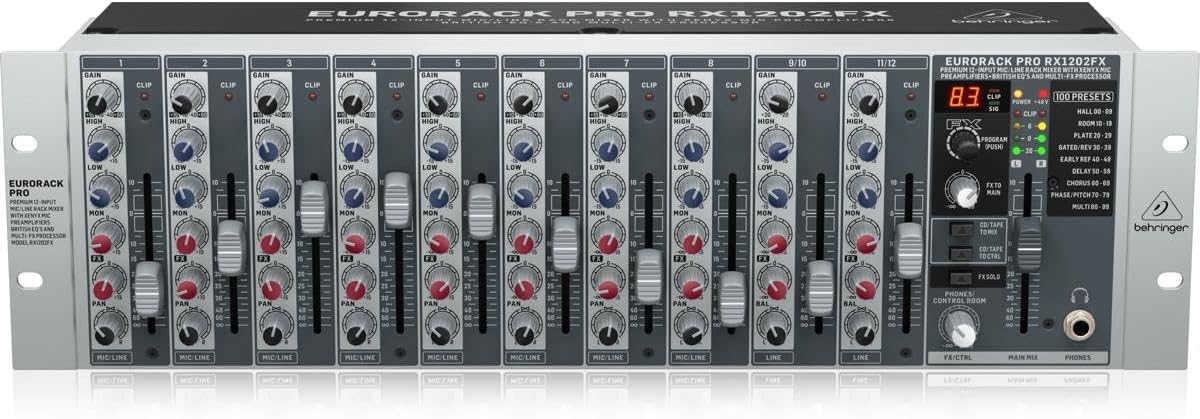 Behringer Eurorack Pro RX1202FX Rackmount Mixer Effects