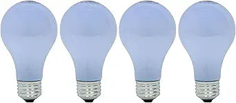 GE Reveal 40-Watt A19 Light Bulb, Enhanced Color, 4 Pack