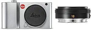 Leica TL2 Silver Mirrorless Camera with 18mm Lens