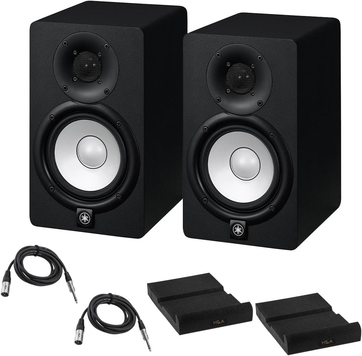 Yamaha HS5 Studio Monitor Bundle Black 2-Way 70W