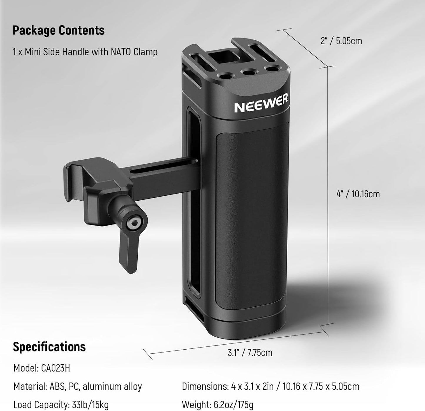 Neewer 10102482 NATO Side Handle Camera Cage Grip