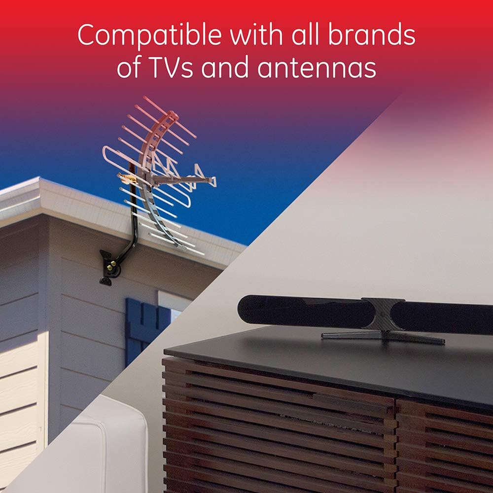 GE 34479 4-Way HD Digital TV Antenna Amplifier