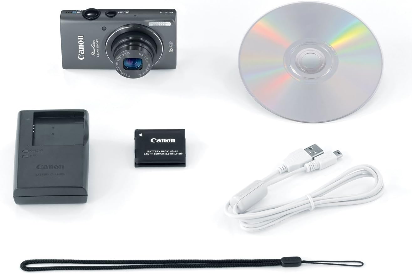 Canon ELPH 130 IS 16MP Digital Camera 8x Zoom
