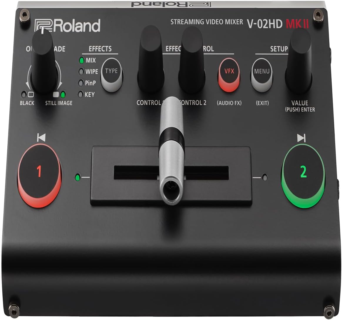 Roland V-02HD MK II Streaming Video Mixer Two-Camera Solution
