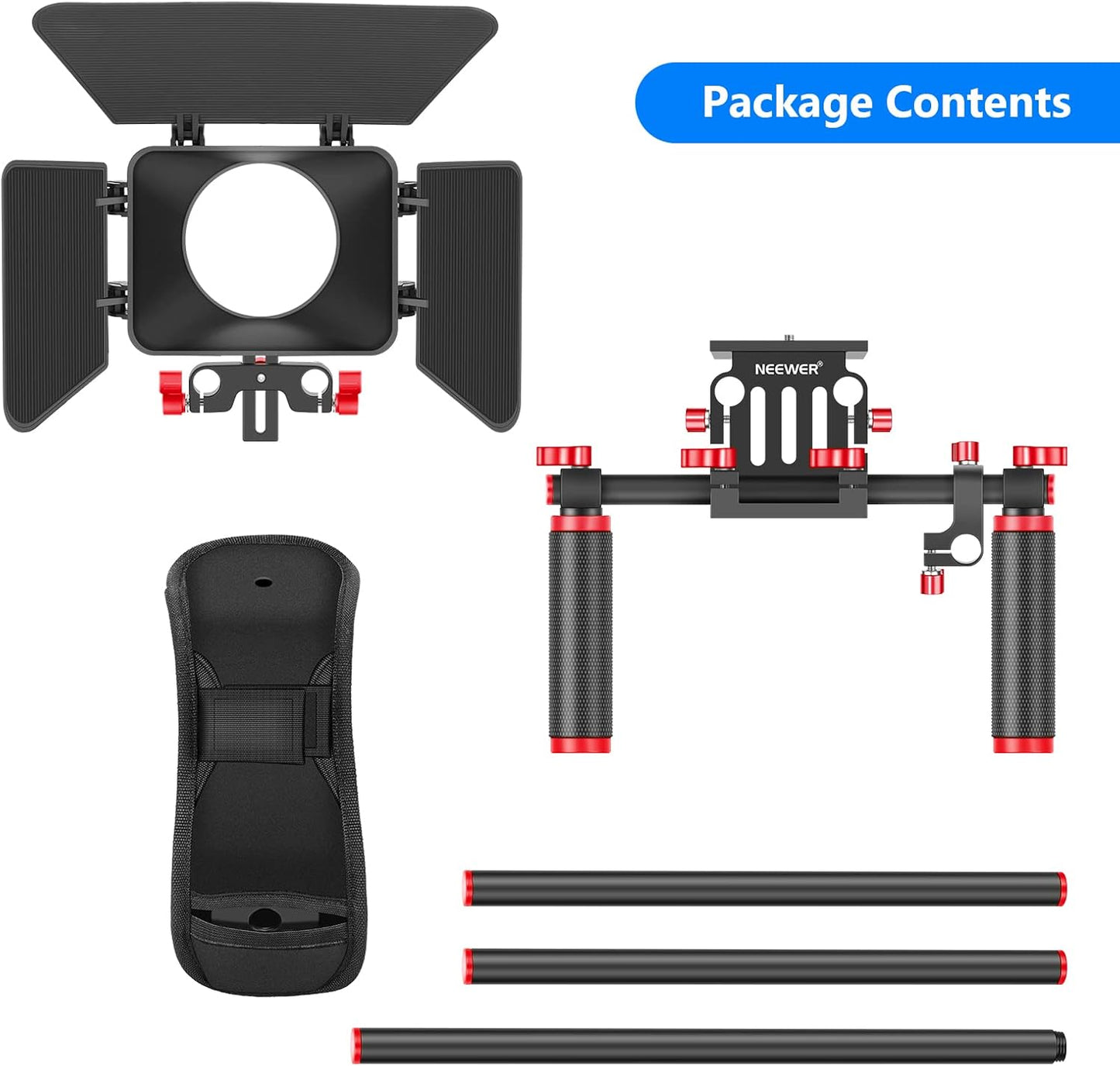 Neewer 10089989 DSLR Camera Shoulder Rig Video Kit (Red)