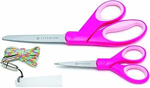 Westcott 15151 Titanium Bonded Scissors 2-Pack - Pink — main product image