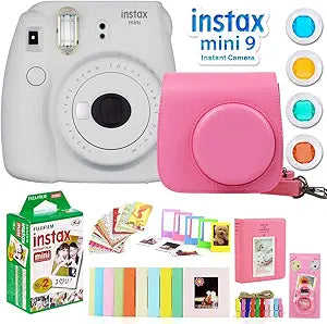 Fujifilm E10FJFMINI9W Instax Mini 9 - Instant Camera Bundle